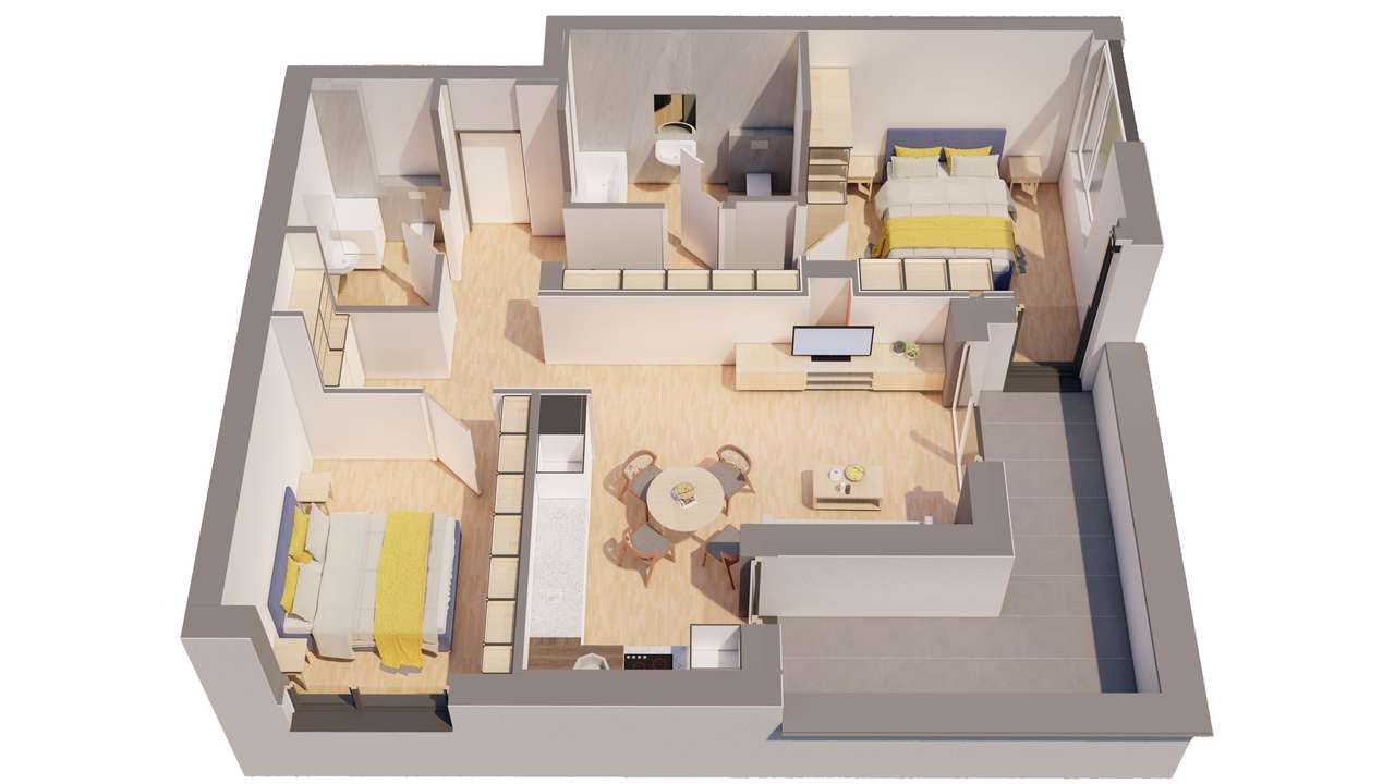 Penthouse NOU 3 camere - ARED LANGA AFI - direct de la dezvoltator - Imagine principală: 1/8