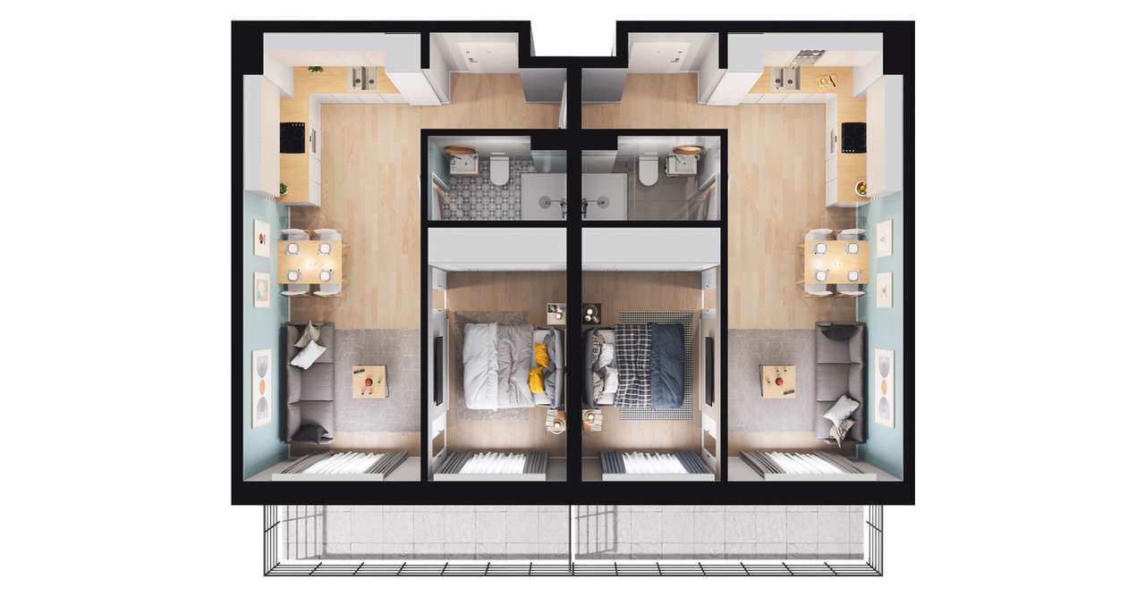 Nowa Dąbrowa | mieszkanie 4-pok. | E_E4.3 - Pełny obrazek: 3/9