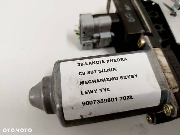 LANCIA PHEDRA C8 807 SILNICZEK SZYBY LEWY TYŁ TYLNY 9007359801 - 2