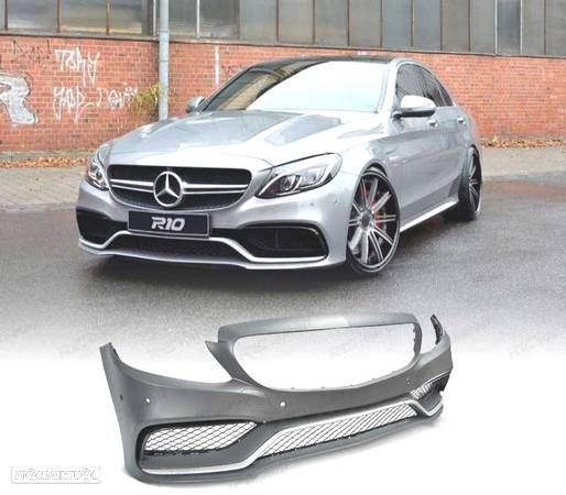 PARACHOQUES FRONTAL AMG W205 15- PDC CLASSE C PARA MERCEDES PRATA - 1