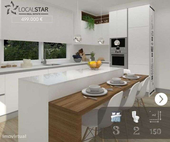 Moradia T3 - Térrea, moderna com jardim, espaço e privacidade - Grande imagem: 5/12