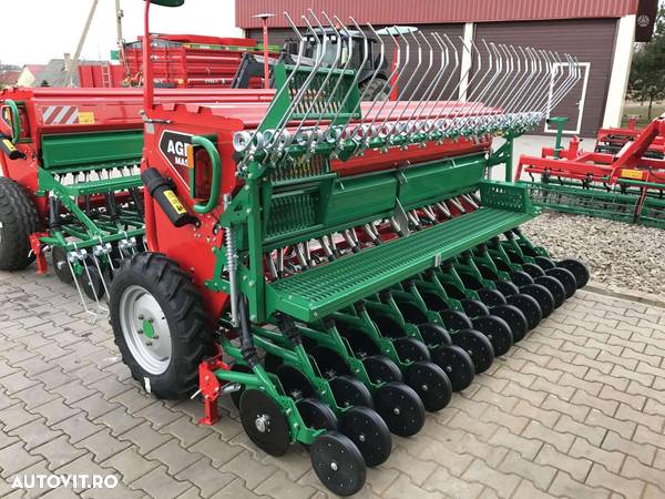 Agro-Masz SR300 semanatoare paioase de 3 metri dublu disc si curatator - 1