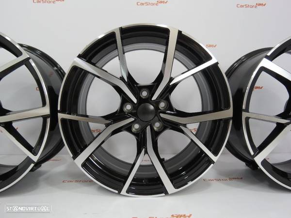 Jantes Look  Volkswagen Golf R 2022 18 x 7.5 et42 5x112 Preto + Polido - 4