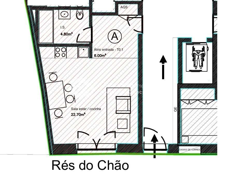 Apartamento T0 novo no centro de Braga-11