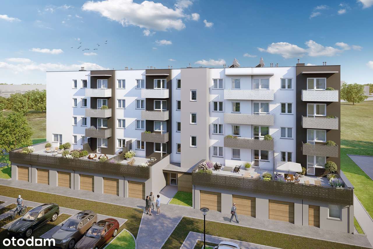 Mieszkanie dwupokojowe 38,78mkw z balkonem, F1/P4/4 - Pełny obrazek: 1/8