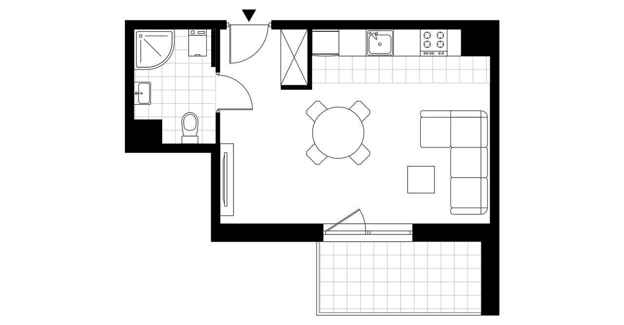1-pokojowe mieszkanie 29m2 + balkon Bez Prowizji - Pełny obrazek: 3/8