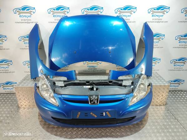 FRENTE COMPLETA PEUGEOT 307 3 A/C CAPOT PARACHOQUES GUARDA-LAMAS OTICAS RADIADOR VENTILADOR FRENTE FIBRA REFORÇO - 22