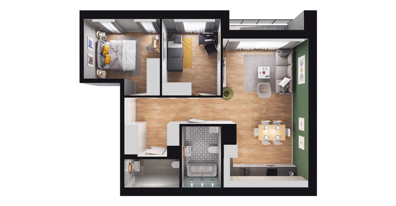 Bulvar Apartments | mieszkanie 3-pok. | E.4.02 - Pełny obrazek: 3/9