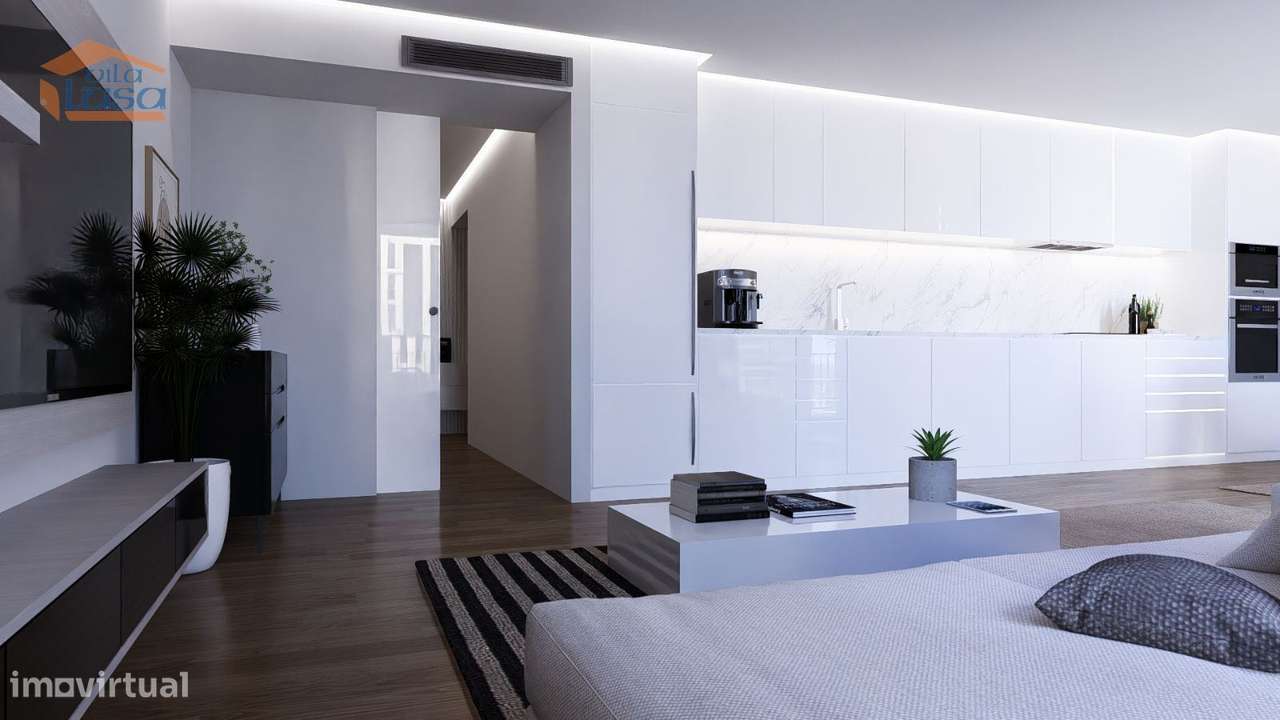 T2 Portimão Novo 2 frentes, varanda e terraço 2 lugares de garagem - Grande imagem: 4/23