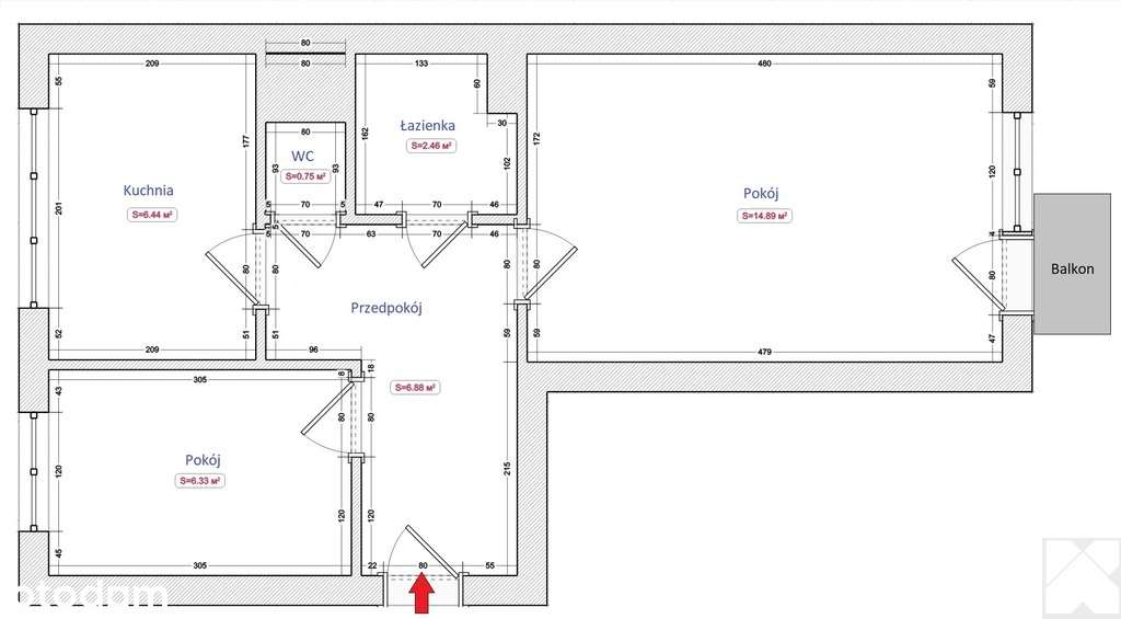 Mieszkanie dwupokojowe - Kazanów-10