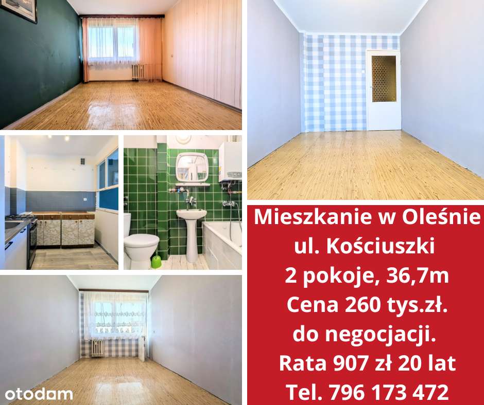 Mieszkanie 2 pokoje, 36,7m - do negocjacji.-0