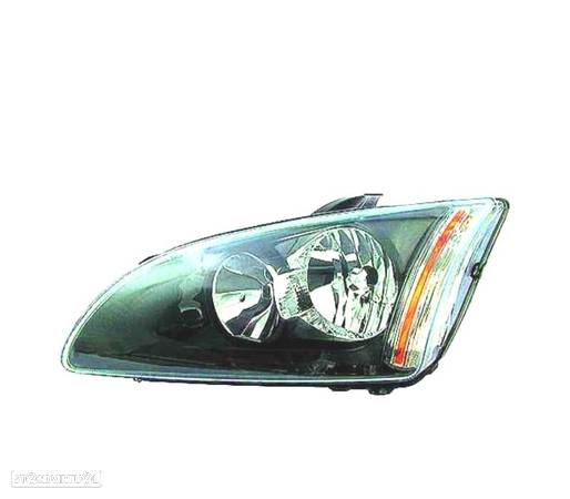 FAROL ESQ OPTICAS PARA FORD FOCUS II 04-08 FUNDO PRETO - 1