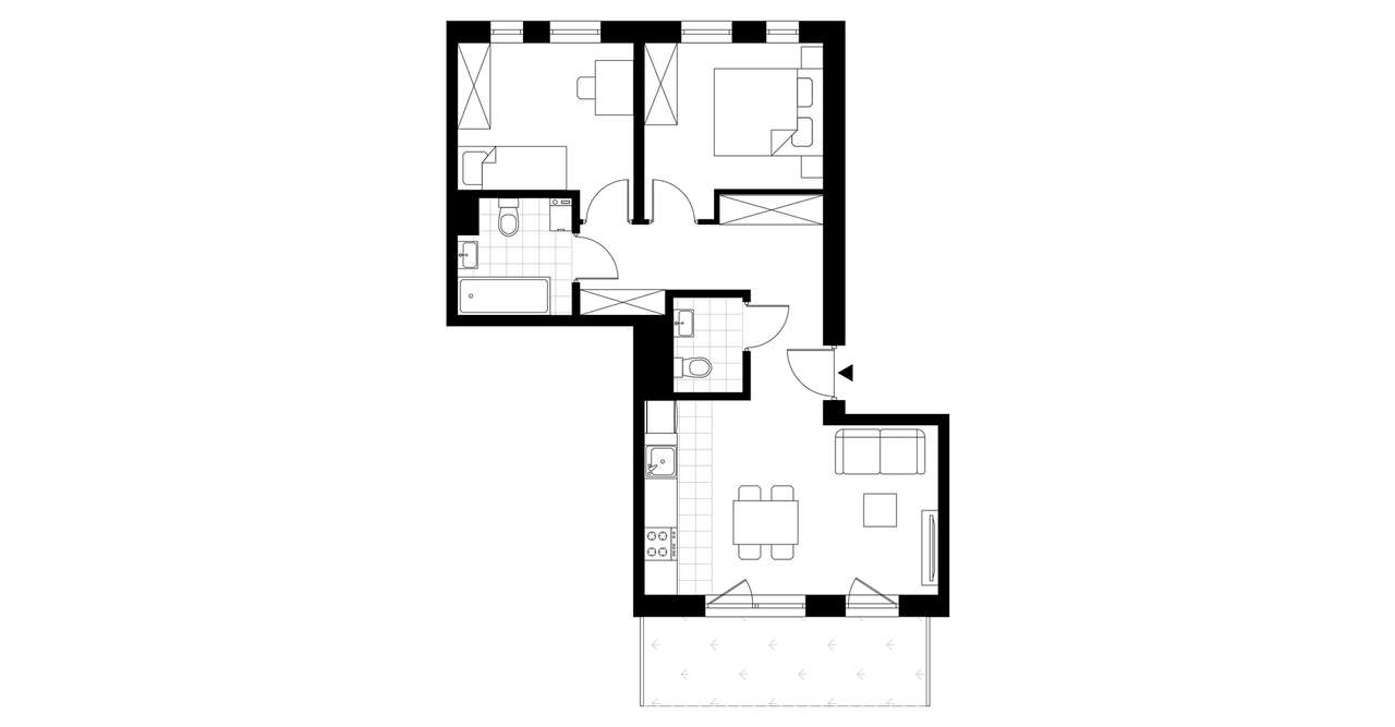 3-pokojowe mieszkanie 63m2 + taras Bez Pośredników - Pełny obrazek: 3/8