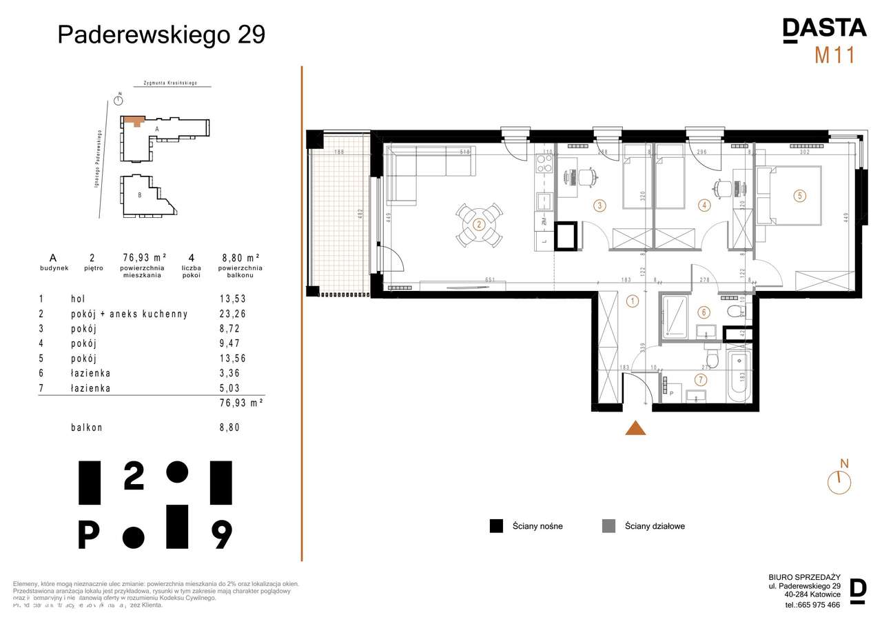Paderewskiego 29 | mieszkanie 4-pok. | A_M11 - Pełny obrazek: 2/13