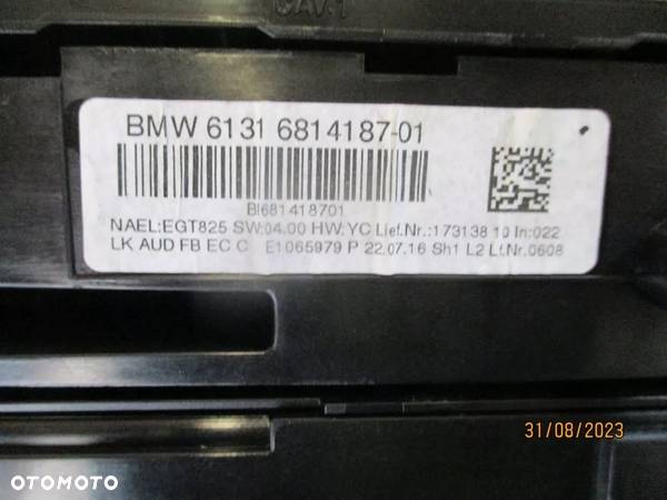 RADIO NAWIGACJA PANEL BMW F20 F30 6822582 6814187 - 6