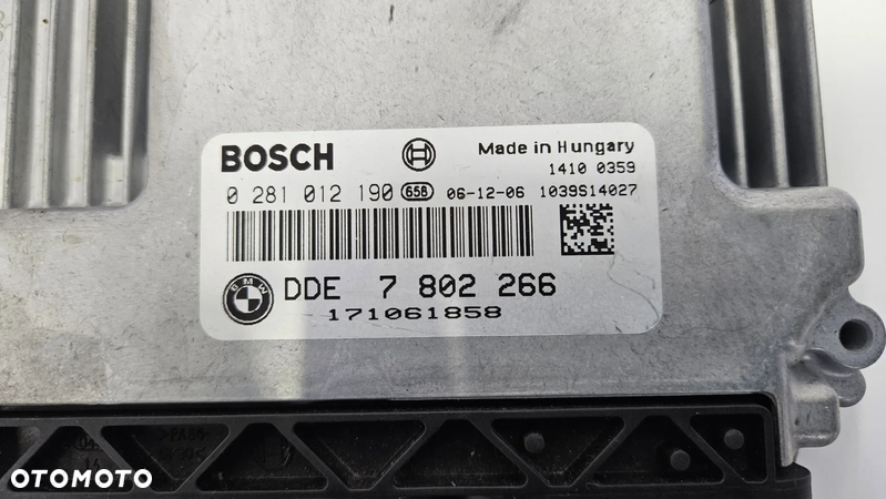BMW 5 E60 2.5D Sterownik główny DDE Komputer silnika 7802266 BOSCH - 3