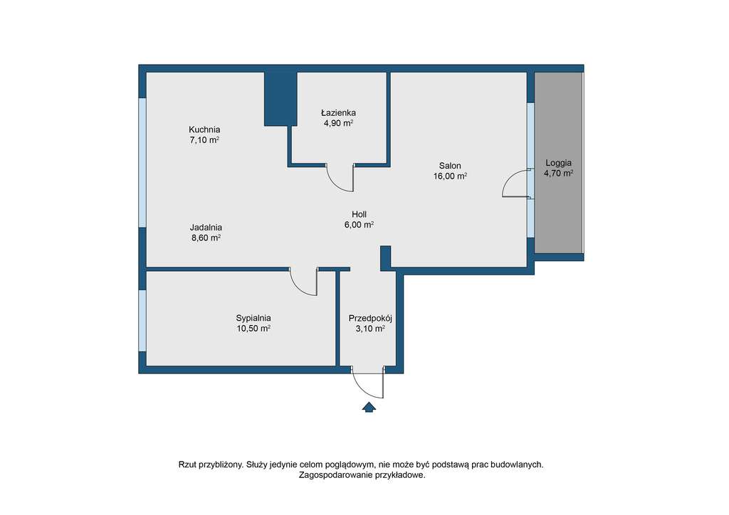 Stylowe, jasne M3 56 m² z loggią – po remoncie - Pełny obrazek: 3/17
