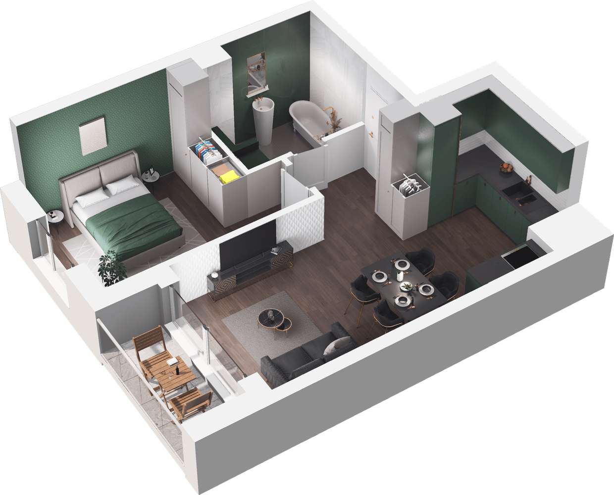 Kolejova 1 | mieszkanie 2-pok. | B.02.26 - Pełny obrazek: 4/9