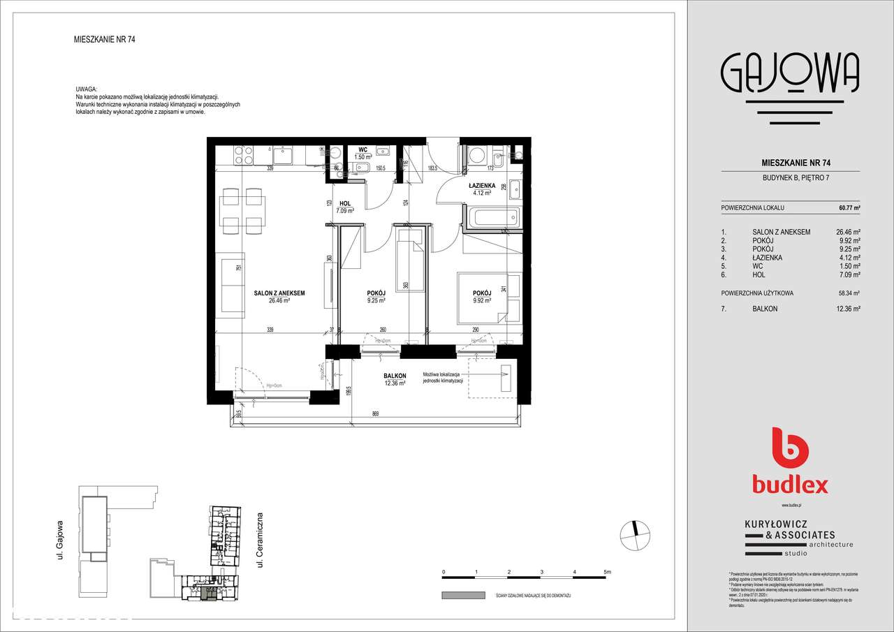 Gajowa  | mieszkanie 3-pok. | B.74 - Pełny obrazek: 2/7