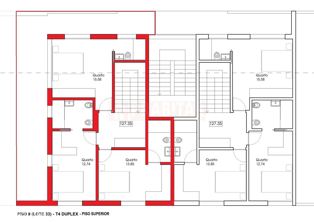 APARTAMENTO T4 DUPLEX NOVO COM TERRAÇO NA COBERTURA À SOLUM - CEDRO RE-26
