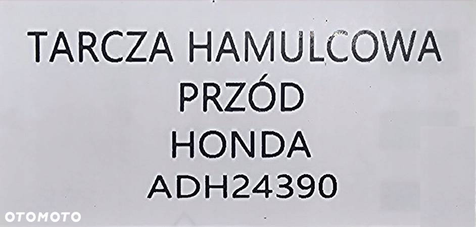 1x NOWA TARCZA HAMULCOWA PRZÓD HONDA - ADH24390 - 6