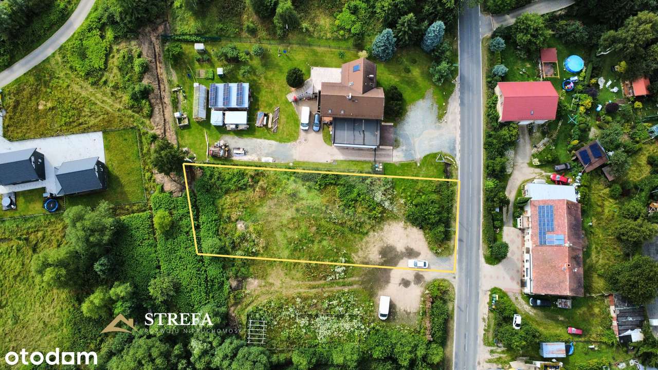 Widokowa działka budowlana z mediami i panoramą na Śnieżkę-3