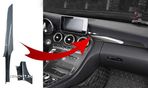 Trim Interior Consola Carbon Fiber Style Tuning Mercedes-Benz C-Class - 1