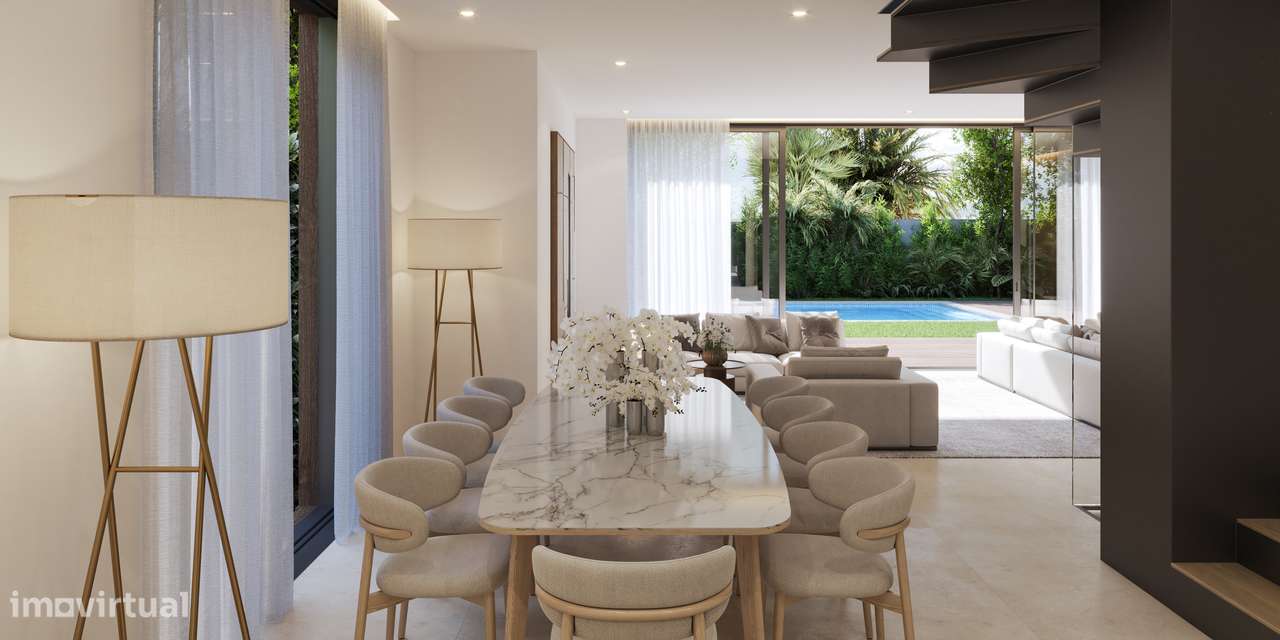 Moradia T4 com piscina, garagem e vista jardim-11