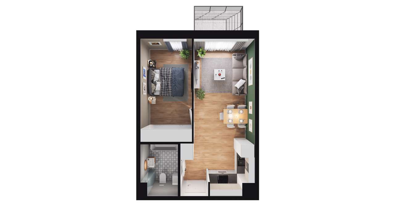 Jaroty Południe | mieszkanie 2-pok. | A-27 - Pełny obrazek: 3/9