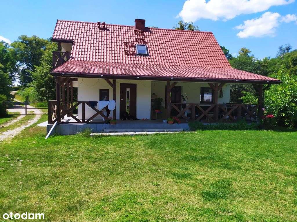 Dom z linią brzegową, plażą i pomostem nad j.Mamry, na szlaku WJM - Pełny obrazek: 5/20