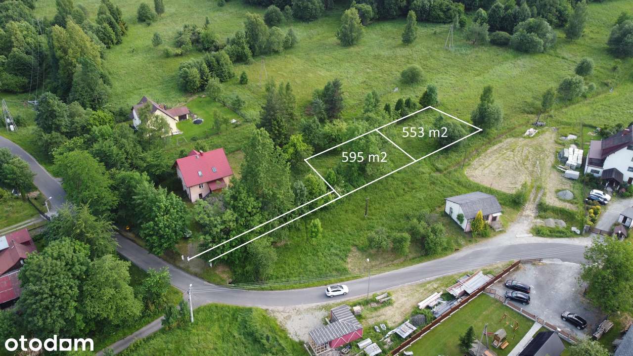 Korbielów, 2 małe działki budowlane po 6 arów-0