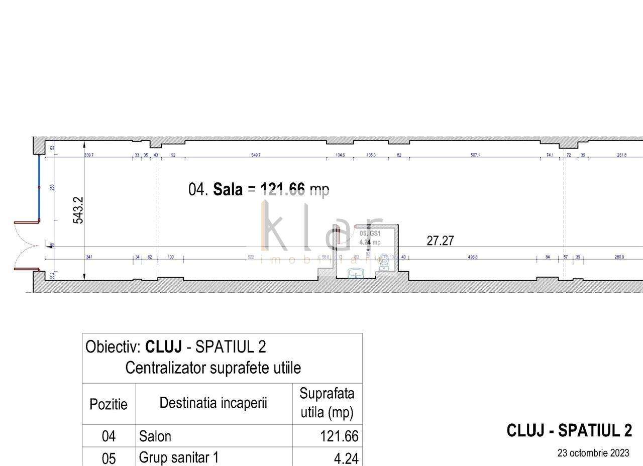 Spatiu Comercial 152mp,open space,parcare, Sopor,zona Baza Sportiva - Imagine principală: 5/7