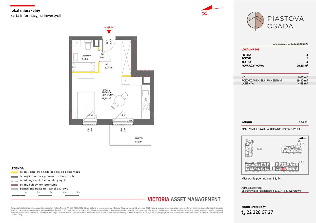 1-pokojowe mieszkanie 29m2 + balkon - Pełny obrazek: 2/9
