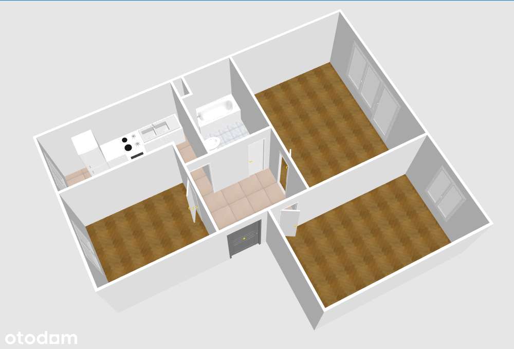 3 pok. 57m2/ Centrum Wojska Polskiego-3