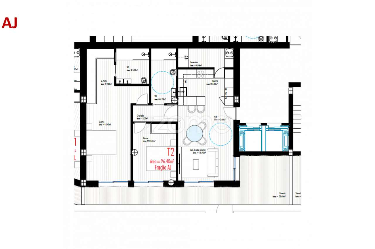 Apartamento T2 c/ Varanda, Freamunde, Paços de Ferreira (Fração AJ) - Grande imagem: 2/16