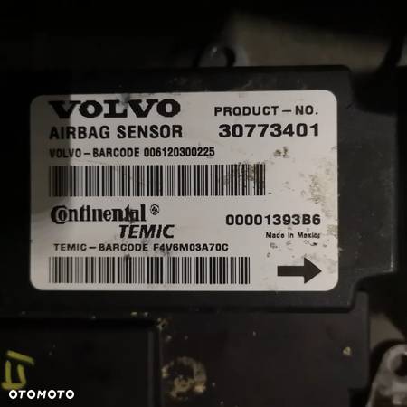 VOLVO S40 V50 II PANEL STEROWANIA PASY BEZPIECZEŃSTWA SENSOR AIRBAG - 6