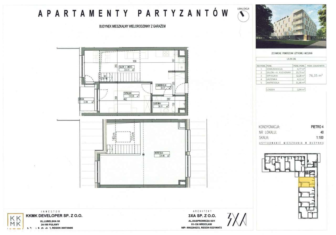 UWAGA! Ostatni Apartament 4-pokoje, 76,35 m² – ul. Partyzantów, Puławy-4