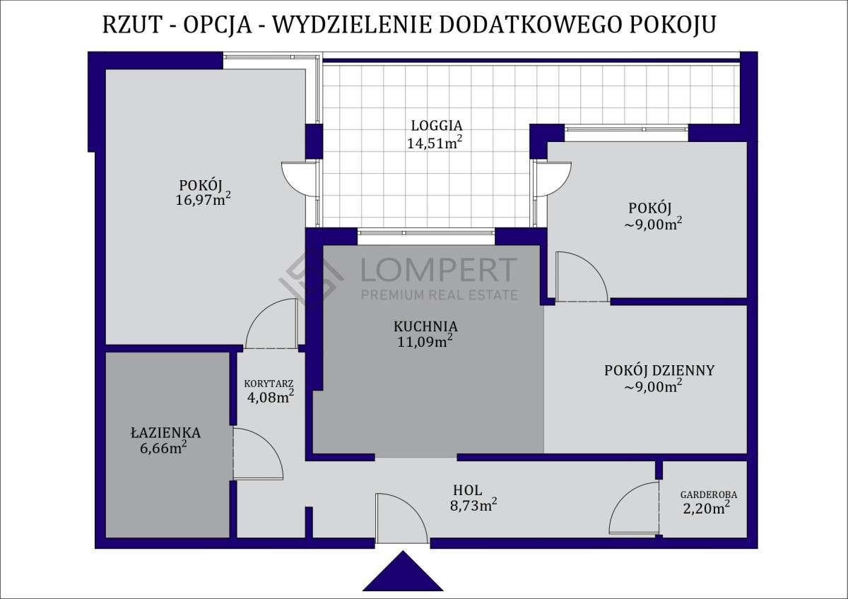 Parter - loggia|wysokość 3m|2 - 3 pokoje-13