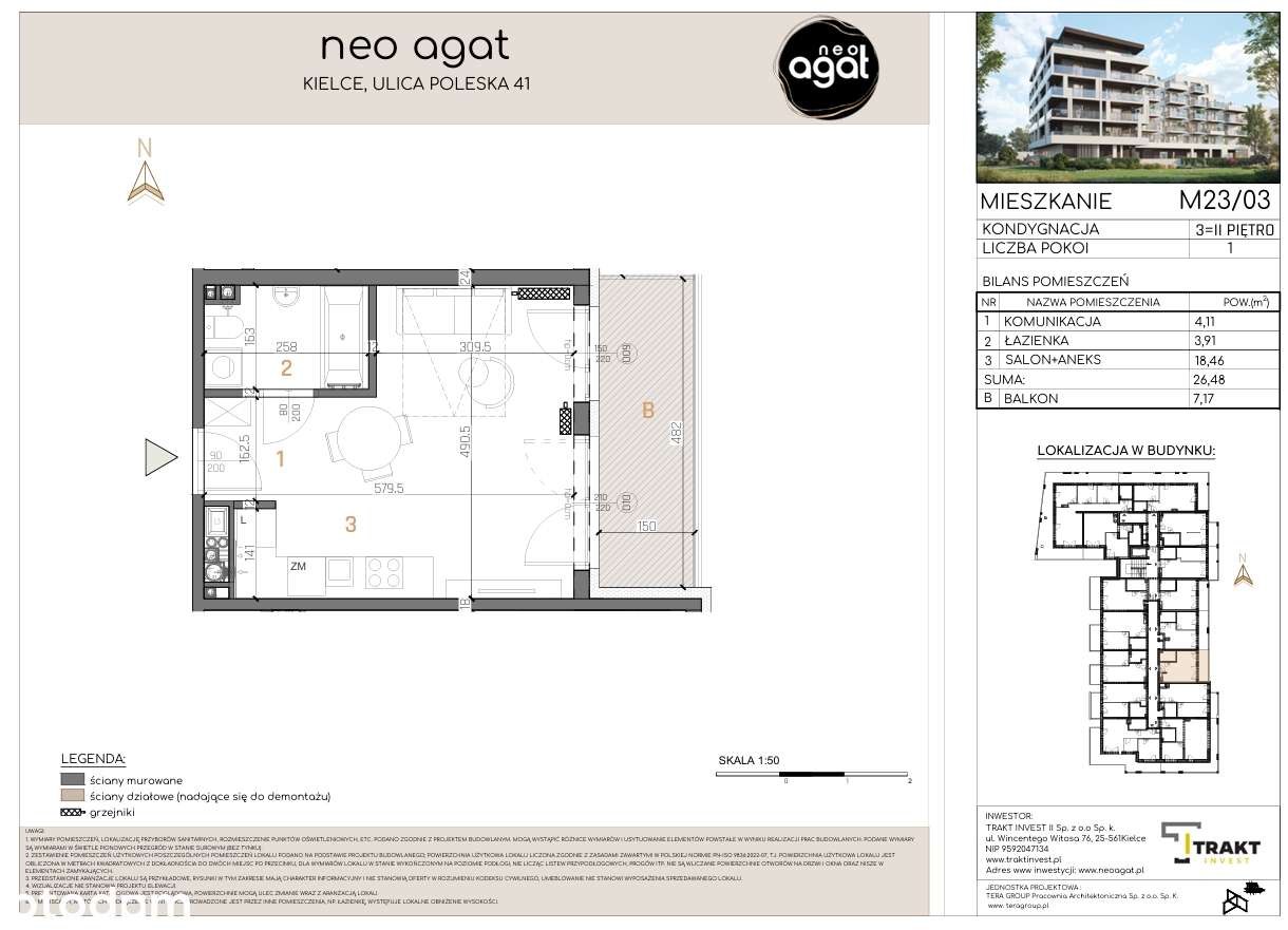 Mieszkanie 5 minut od UJK – doskonałe na start lub wynajem - Neo Agat - Pełny obrazek: 2/7