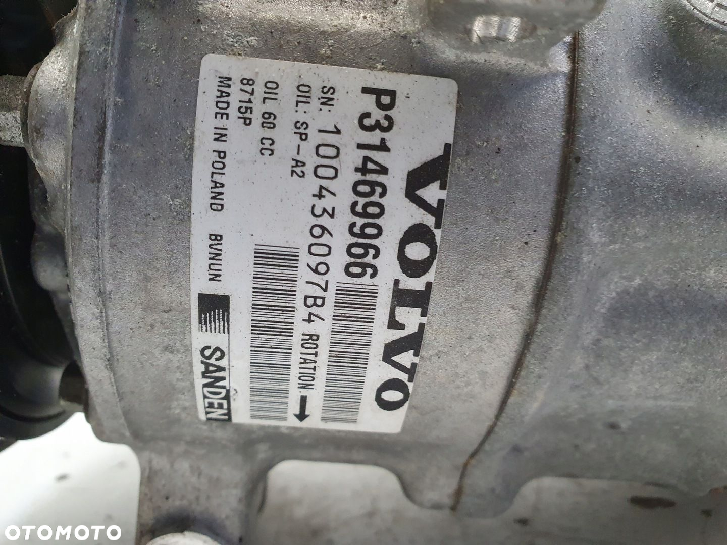 Volvo V40 II 1.5 T2 SPRĘŻARKA KLIMATYZACJI pompa 31469966 - 2