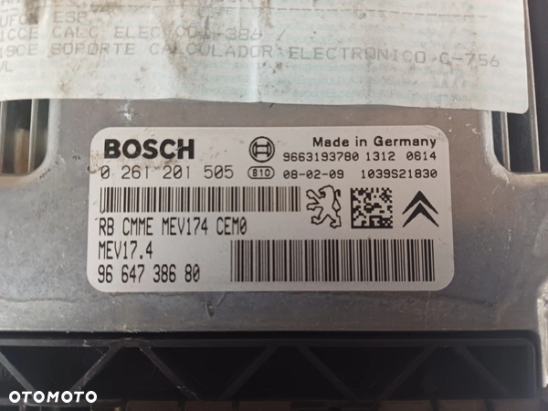 PEUGEOT CITROEN Sterownik Komputer Silnika Bosch 0261201505 - 2