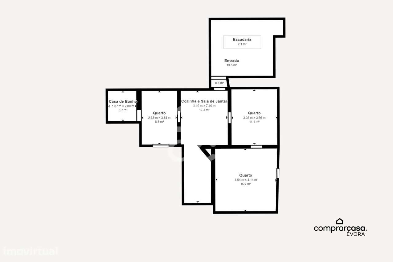 Moradia Bifamiliar T3 de 1ª andar para Recuperar | Centro Histórico de - Grande imagem: 5/19