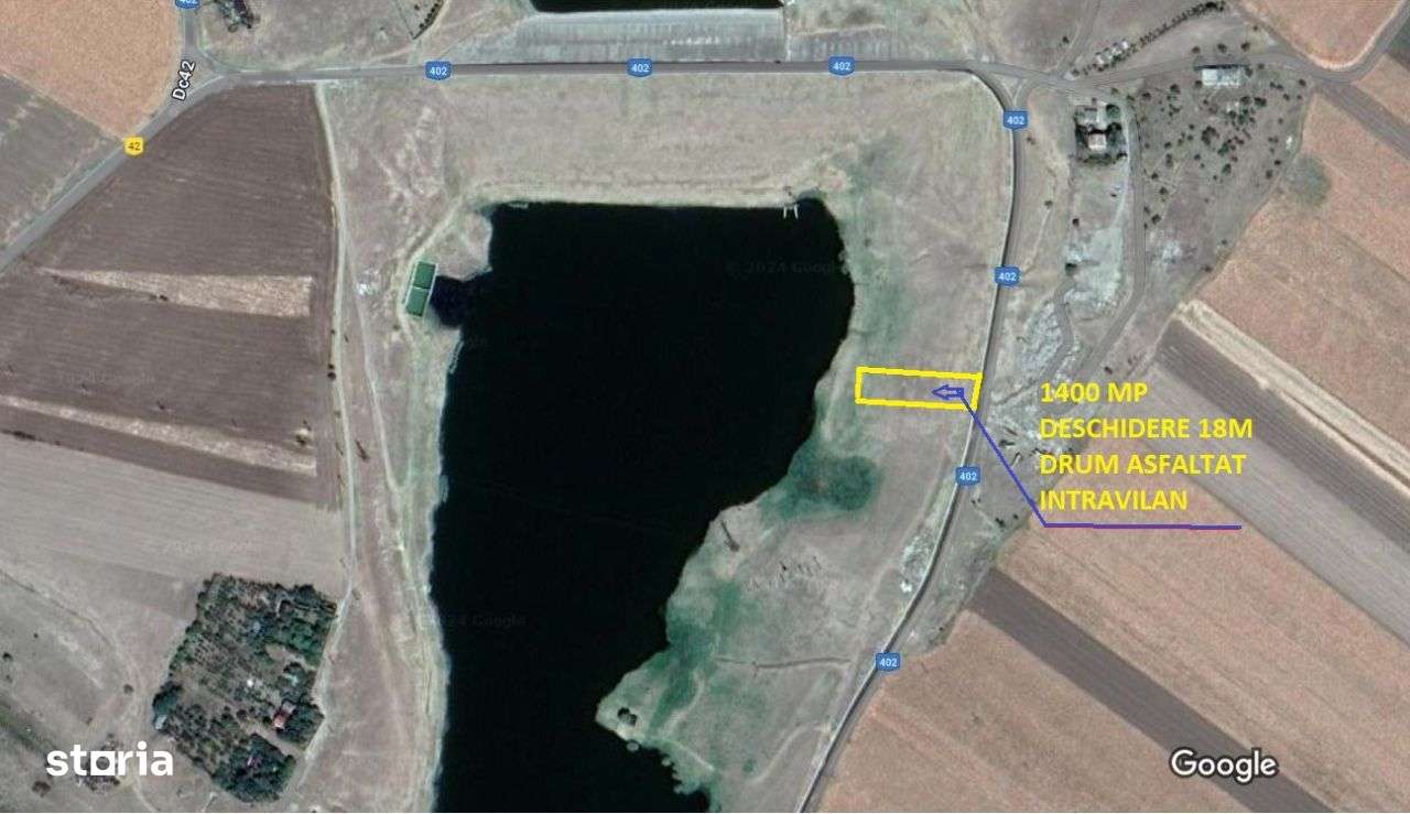 Teren intravilan pe malul lacului,zona Fundulea Baraj - Imagine principală: 5/5