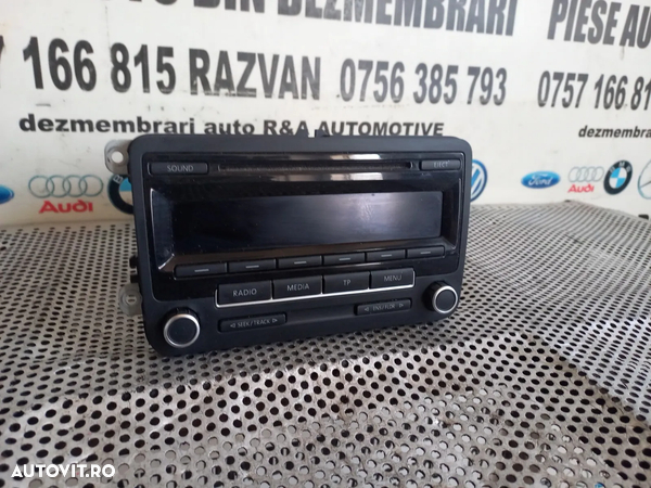 Radio Cd Vw Passat Touran Jetta Caddy Golf 6 Vl An 2011-2012-2013-2014-2015 - Dezmembrari Arad - 5