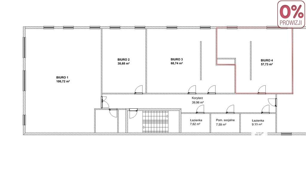 Biuro w nowoczesnym budynku - 58 m2 - Pełny obrazek: 4/14