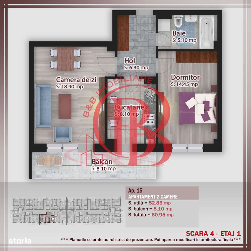 2 camere decomandat parcare bonus -oferta lansare proiect Pallady-0