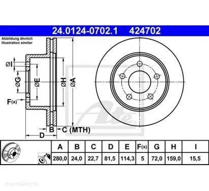 Tarcza hamulcowa przód   JEEP CHEROKEE, COMANCHE, GRAND CHEROKEE I, WRANGLER I, WRANGLER II 2.1D-5.9 10.84-04.07 - 3