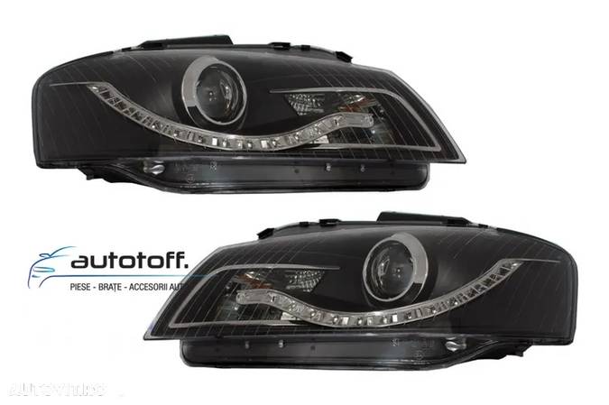 Faruri DAYLIGHT Audi A3 8P (03-08) Fundal Negru - 1