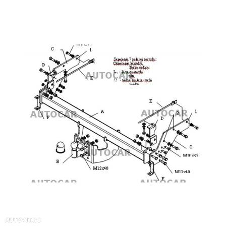 Carlig de remorcare pentru Mazda BT 50  - sistem fix - din 03.2012/- - 5