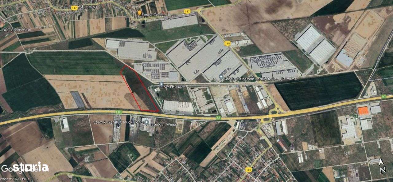 Autostrada A1(km 23) teren constructii 93000 mp,Comision 0% - Imagine principală: 4/5